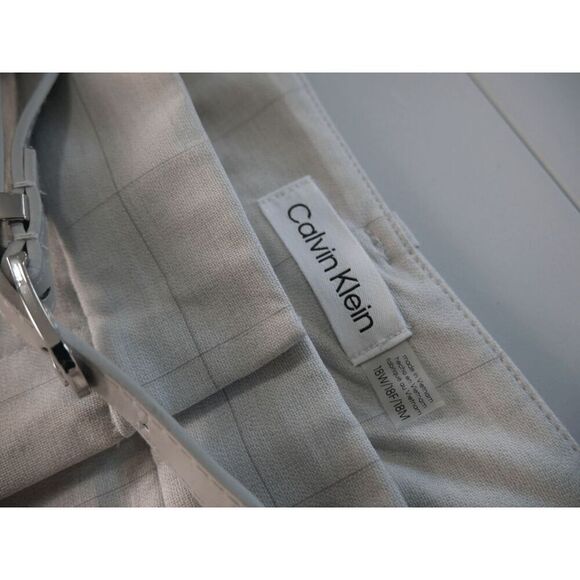 Calvin Klein Women's Plus Size Windowpane Wide-Leg Pants 18W - Picture 9 of 10